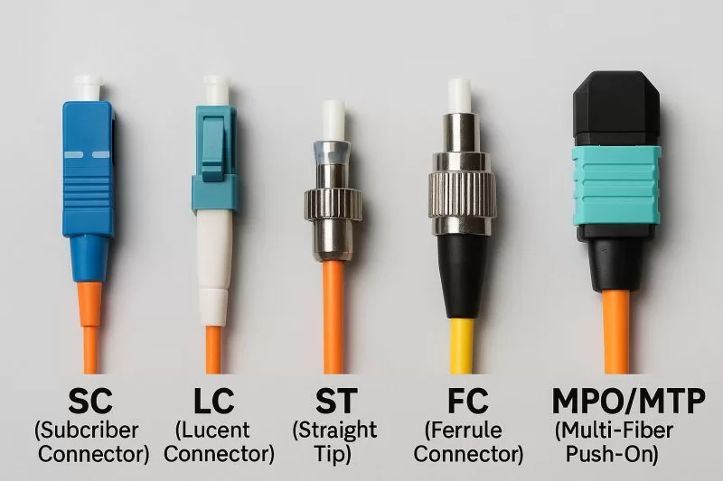 Fibre optic connector types